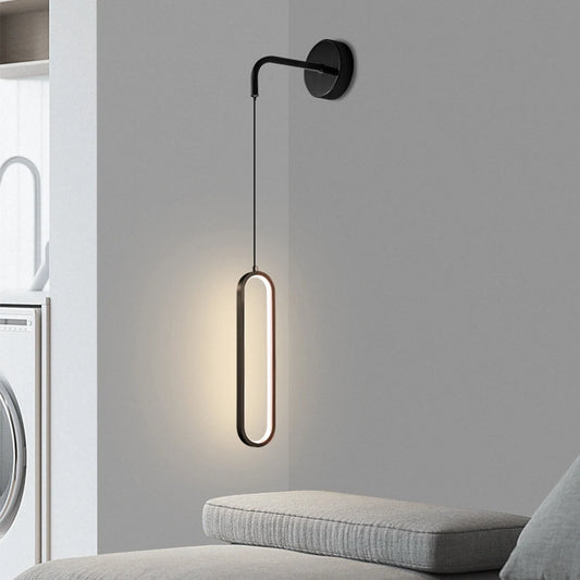 Wall Sconce — 18W 3-Color LED Wall Lamp, Metal Acrylic, Living Room Bedroom TV Background