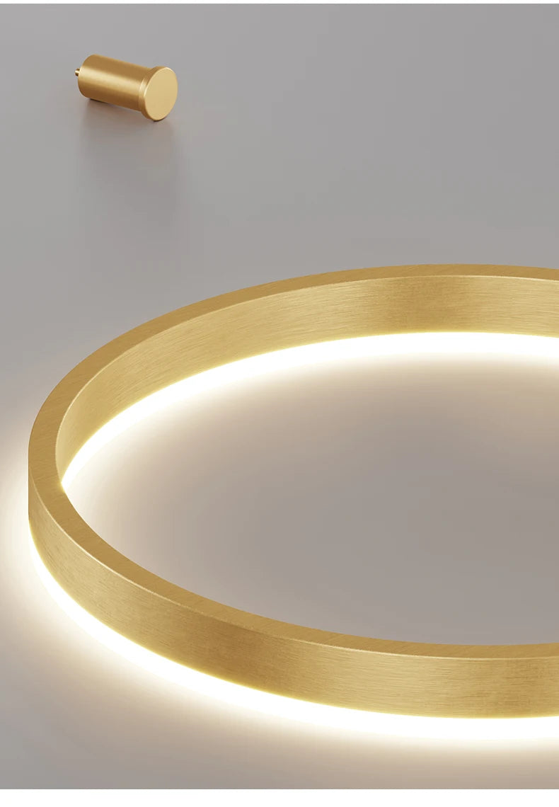 Ring Ceiling Chandelier — Dimmable 3-Color Modern Ceiling Light, Living Room Bedroom Dining Room