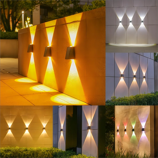 Solar Outdoor Wall Light — Up Down Garden Sconce, Waterproof Villa Patio Yard Atmosphere Light