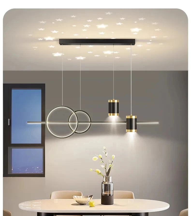 LED Pendant Chandelier — 45W Dimmable Bar Light, Restaurant Kitchen Dining Room Bedroom