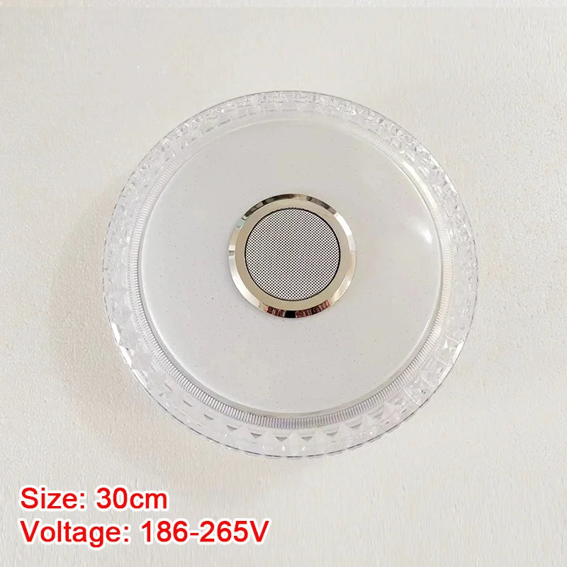 LED Ceiling Light — Smart RGB Bluetooth Speaker, App Control, Dimmable, Music Sync, Living Room Bedroom