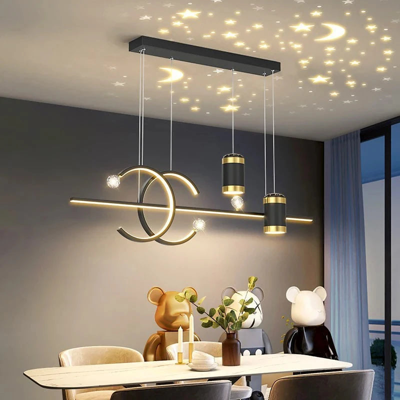 LED Pendant Chandelier — 45W Dimmable Bar Light, Restaurant Kitchen Dining Room Bedroom