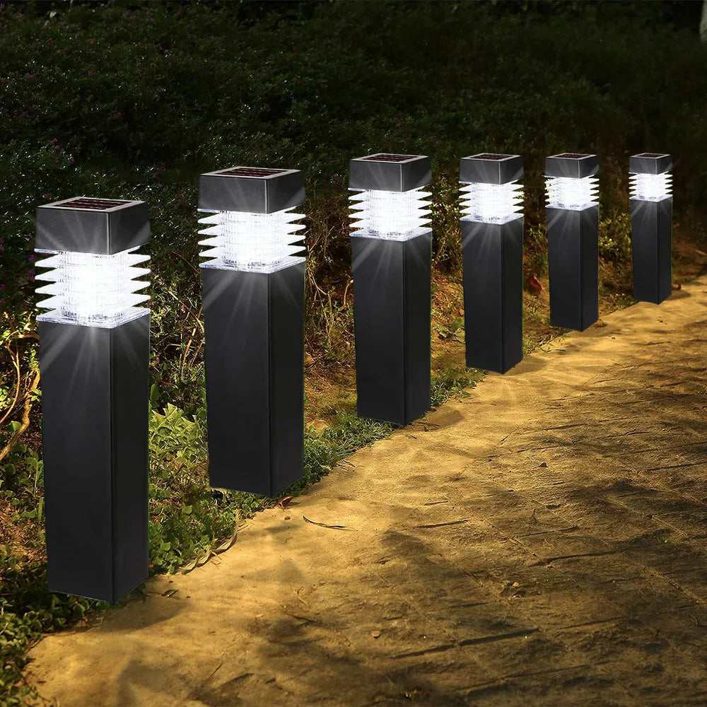 Solar Pathway Lights — IP65 Waterproof Outdoor Garden Stake Lights, Driveway Walkway Yard