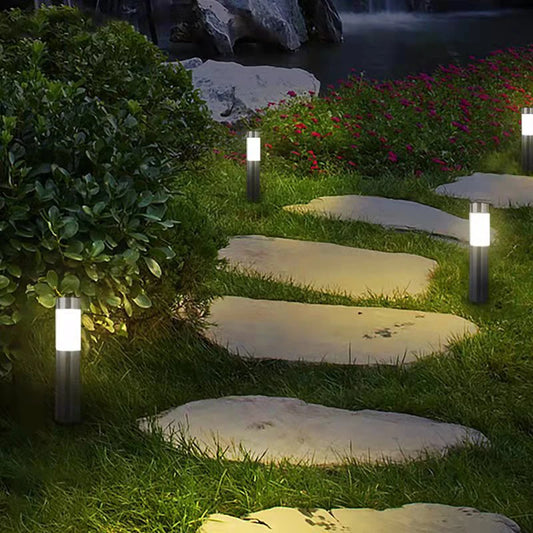 Solar Pathway Lights — Outdoor Bollard Garden Stake Lights, IP65 Waterproof, Patio Lawn Yard