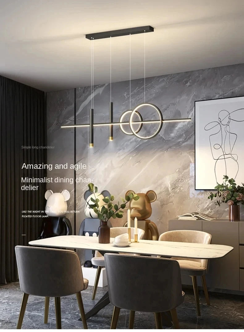 LED Pendant Chandelier — 45W Dimmable Bar Light, Restaurant Kitchen Dining Room Bedroom