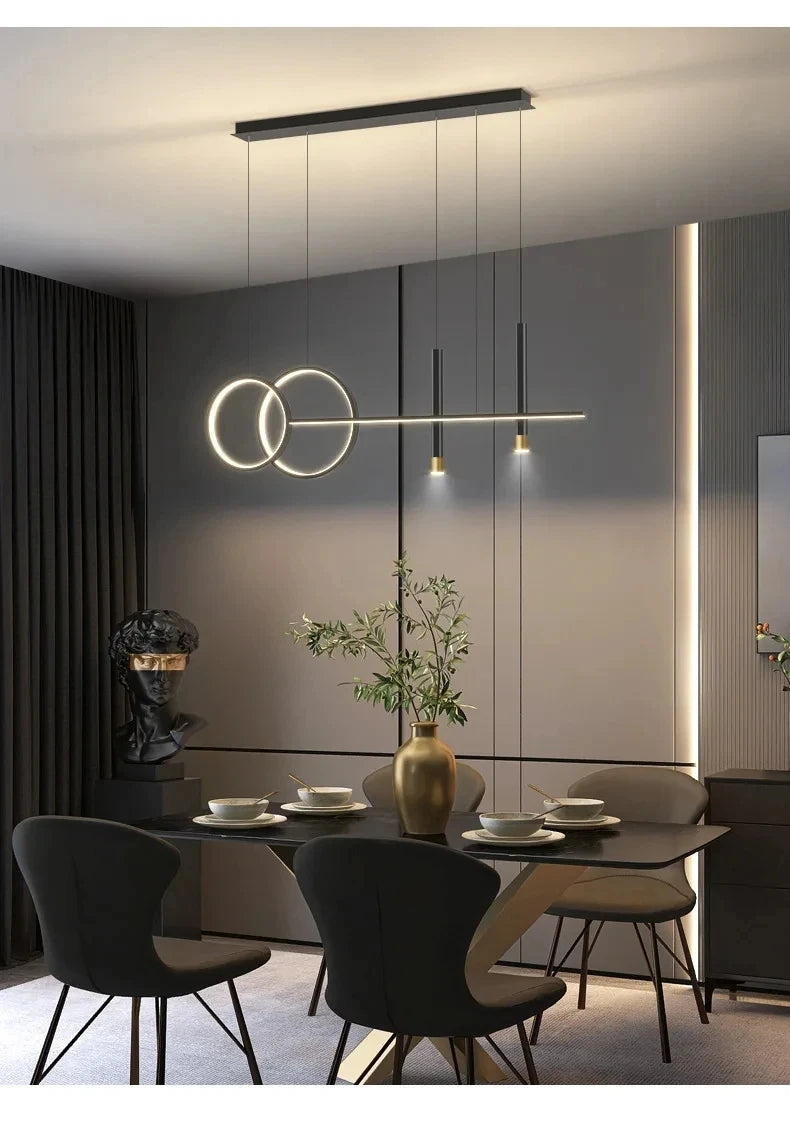 LED Pendant Chandelier — 45W Dimmable Bar Light, Restaurant Kitchen Dining Room Bedroom