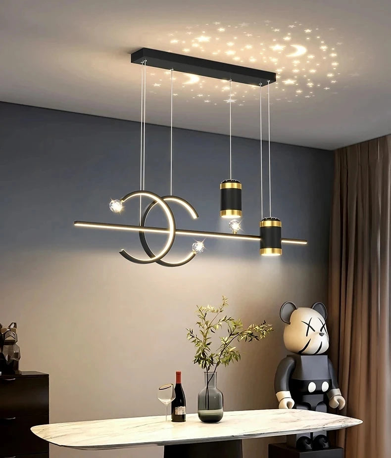 LED Pendant Chandelier — 45W Dimmable Bar Light, Restaurant Kitchen Dining Room Bedroom
