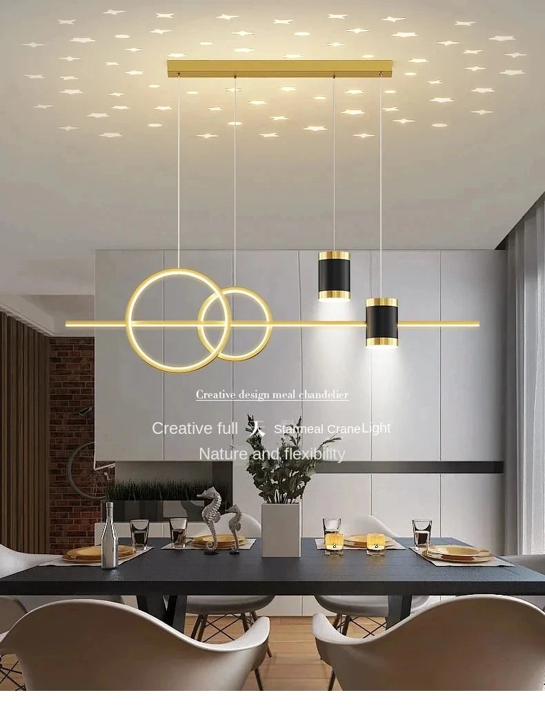 LED Pendant Chandelier — 45W Dimmable Bar Light, Restaurant Kitchen Dining Room Bedroom
