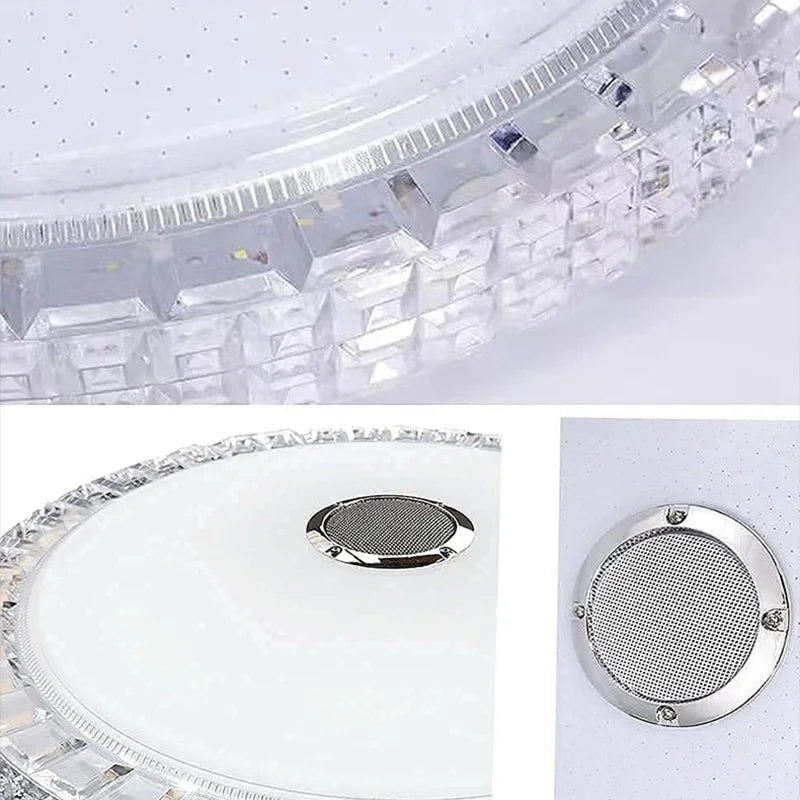 LED Ceiling Light — Smart RGB Bluetooth Speaker, App Control, Dimmable, Music Sync, Living Room Bedroom