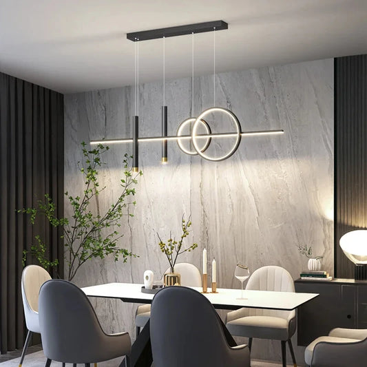 LED Pendant Chandelier — 45W Dimmable Bar Light, Restaurant Kitchen Dining Room Bedroom