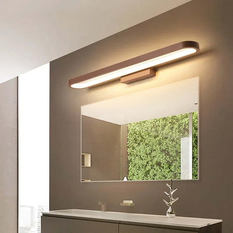 Bathroom Vanity Wall Light — Dimmable Mirror Light, Aluminum, Modern Bathroom Fixture