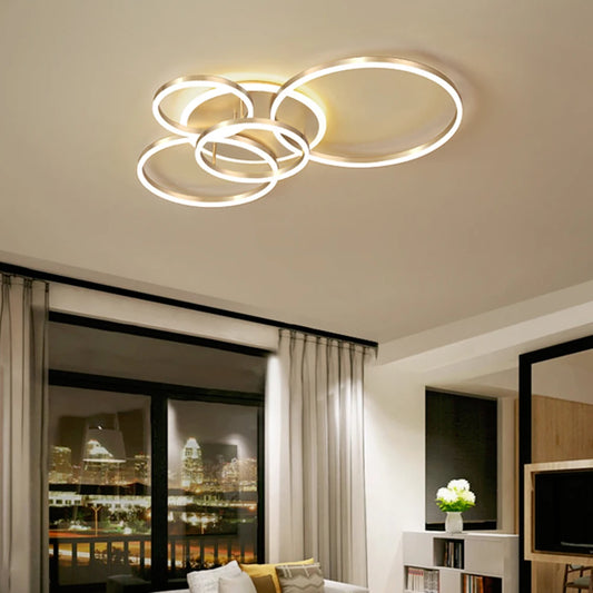 LED Ceiling Chandelier — Infinite Dimming 3-Color Remote Control, Multi-Head, Living Room Bedroom