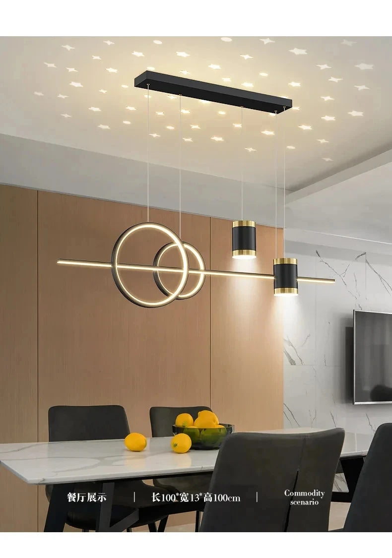 LED Pendant Chandelier — 45W Dimmable Bar Light, Restaurant Kitchen Dining Room Bedroom
