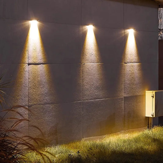 Solar Fence Wall Lights 2-Pack — Outdoor Waterproof Deck Lights, Fence Post Yard Pathway