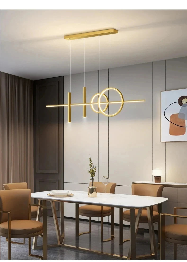 LED Pendant Chandelier — 45W Dimmable Bar Light, Restaurant Kitchen Dining Room Bedroom