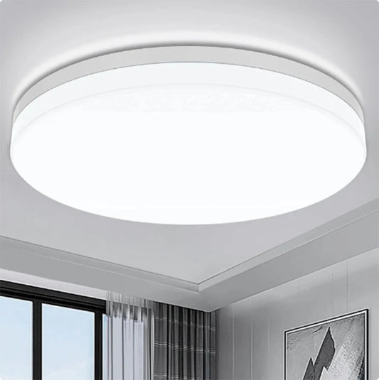 LED Ceiling Light — Ultra-Thin Round Flush Mount, Dimmable, 4 Sizes, Bedroom Living Room